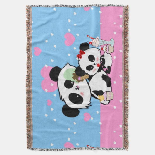 Kawaii Panda Beer Grappige Cute Genoemde Cadeaus Deken (Voorkant Verticaal)