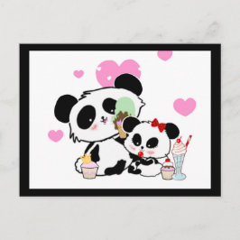 Kawaii Panda Beer Moppige Cadeaus met Namen Briefkaart