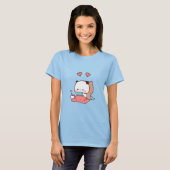 Kawaii Panda beer paar, bubu en dudu liefde T-shirt (Voorkant volledig)