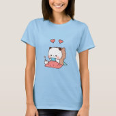 Kawaii Panda beer paar, bubu en dudu liefde T-shirt (Voorkant)