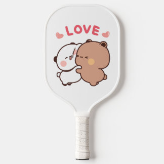 Kawaii Panda Beer, paar Dieren Verjaardag Kaart Pickleball Paddle