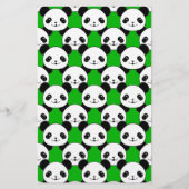 Kawaii Panda Beer Pattern Briefpapier (Voorkant)