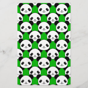 Kawaii Panda Beer Pattern Briefpapier