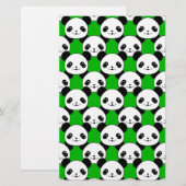 Kawaii Panda Beer Pattern Briefpapier (Voorkant / Achterkant)