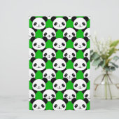 Kawaii Panda Beer Pattern Briefpapier (Staand voorkant)