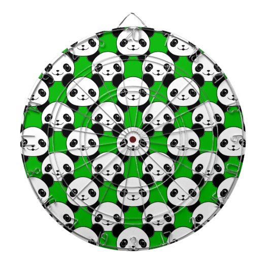 Kawaii Panda Beer Pattern Dartbord (Voorkant)
