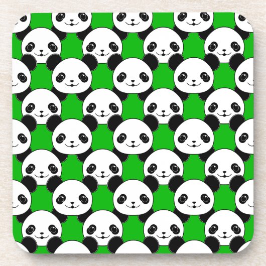 Kawaii Panda Beer Pattern Drankjes Onderzetter (Voorkant)