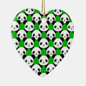 Kawaii Panda Beer Pattern Keramisch Ornament (Rechts)