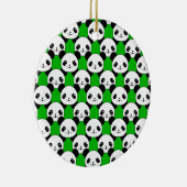 Kawaii Panda Beer Pattern Keramisch Ornament (Rechts)