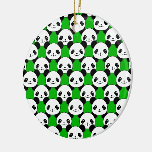 Kawaii Panda Beer Pattern Keramisch Ornament (Links)