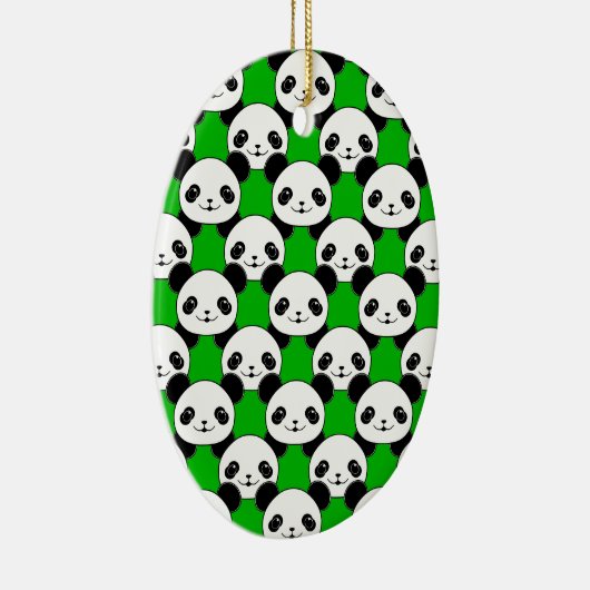 Kawaii Panda Beer Pattern Keramisch Ornament (Rechts)