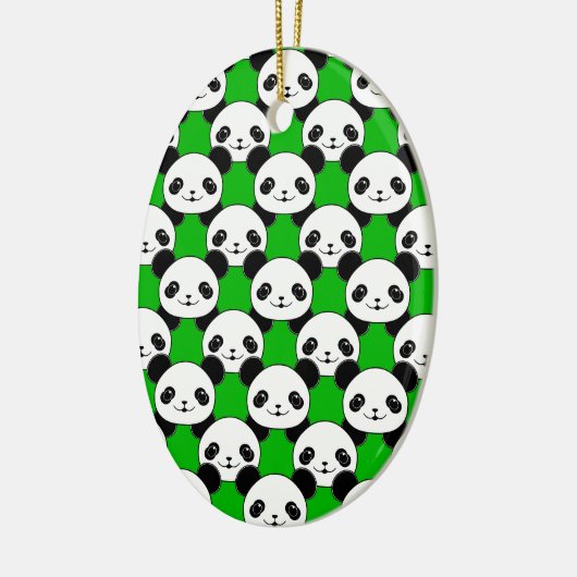 Kawaii Panda Beer Pattern Keramisch Ornament (Links)