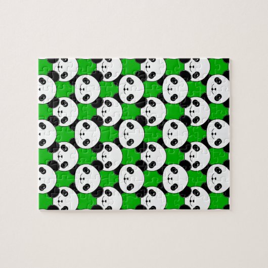 Kawaii Panda Beer Pattern Legpuzzel (Horizontaal)