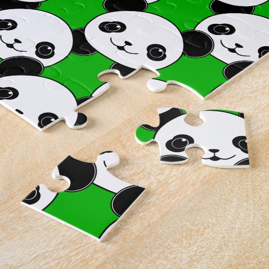 Kawaii Panda Beer Pattern Legpuzzel (Zijkant)