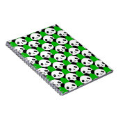Kawaii Panda Beer Pattern Notitieboek (Rechterzijde)