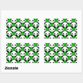 Kawaii Panda Beer Pattern Rechthoekige Sticker (Vel)