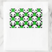 Kawaii Panda Beer Pattern Rechthoekige Sticker (Tas)