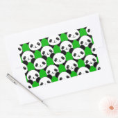 Kawaii Panda Beer Pattern Rechthoekige Sticker (Envelop)