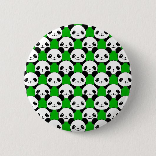 Kawaii Panda Beer Pattern Ronde Button 5,7 Cm (Voorkant)