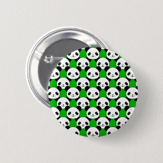 Kawaii Panda Beer Pattern Ronde Button 5,7 Cm (Voorkant /achterkant)