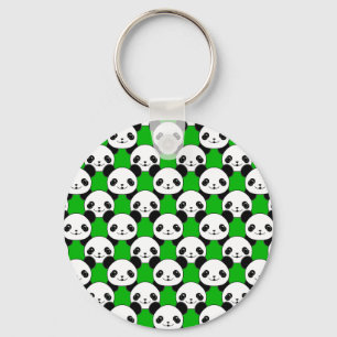 Kawaii Panda Beer Pattern Sleutelhanger