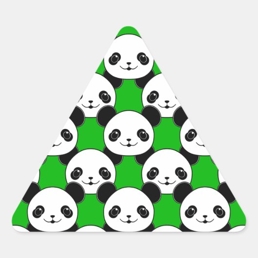 Kawaii Panda Beer Pattern Sticker (Voorkant)