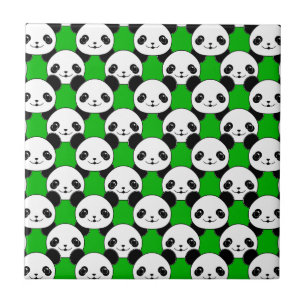 Kawaii Panda Beer Pattern Tegeltje