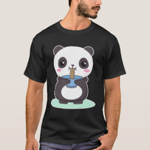 Kawaii Panda Beer Ra Noedels Zoete Japan Anime T-shirt