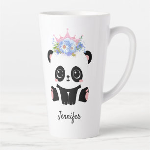 Kawaii panda beer schattige koningin gepersonalise latte mok