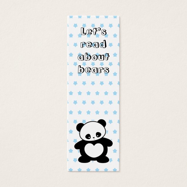 Kawaii panda bladwijzer mini visitekaartjes (Voorkant)