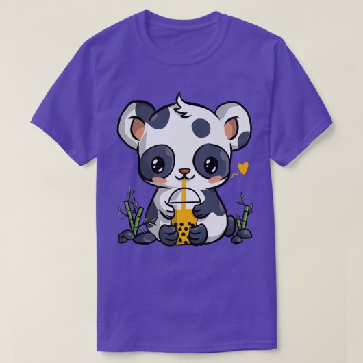 Kawaii Panda Boba Bubble Tea Drinker Anime Gift Gi T-shirt (Design voorkant)