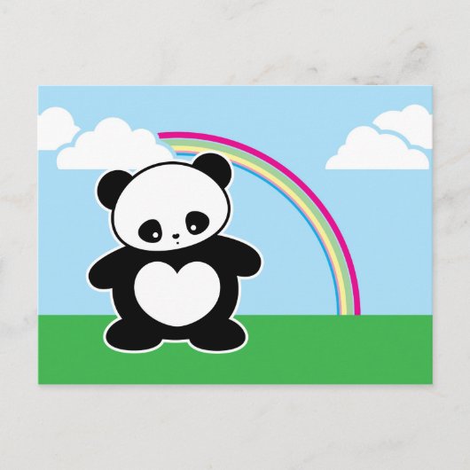 Kawaii panda briefkaart (Voorkant)