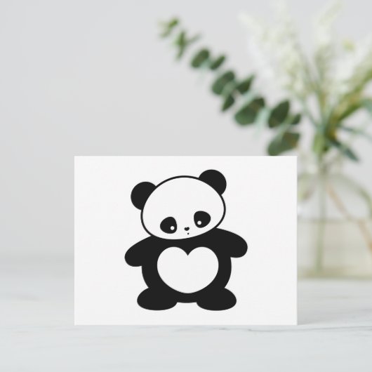 Kawaii panda briefkaart (Staand voorkant)