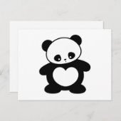Kawaii panda briefkaart (Voorkant / Achterkant)
