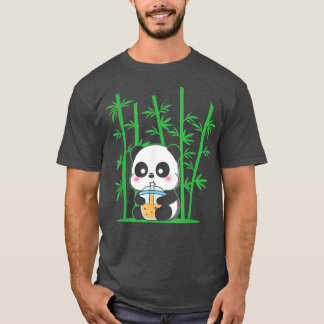 Kawaii Panda Bubble Tea Boba T-shirt