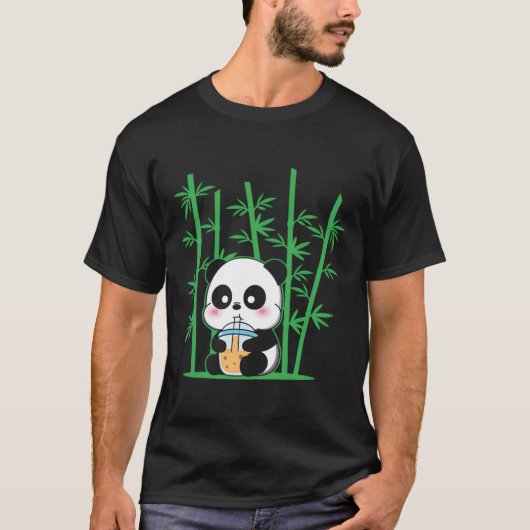 Kawaii Panda Bubble Tea Boba Thee Panda T-shirt (Voorkant)