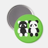 Kawaii Panda Buddies Magneet (Voorkant / Achterkant)