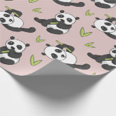 Kawaii Panda Cartoon Animal Pattern Cute Summer Cadeaupapier (Hoek)