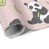 Kawaii Panda Cartoon Animal Pattern Cute Summer Cadeaupapier (Rol Hoek)