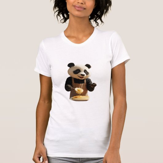 Kawaii Panda Chef T-shirt – Schattige Tiny Panda F (Voorkant)