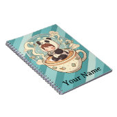 Kawaii Panda Coffee Studie Spiraal Notebook Notitieboek (Rechterzijde)