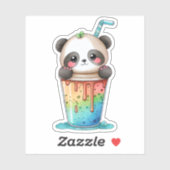 Kawaii Panda Drink Sticker (Vel)