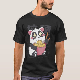 Kawaii Panda Eating Ramen Noedels Japans Meisjes T T-shirt