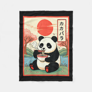 Kawaii Panda Eet Ramen Anime Noedels Japanse P Fleece Deken