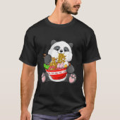 Kawaii Panda Eten Ra Noodles Otaku Anime Japans T-shirt (Voorkant)