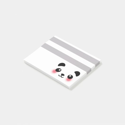 Kawaii Panda Face Post-it® Notes (Schuin)