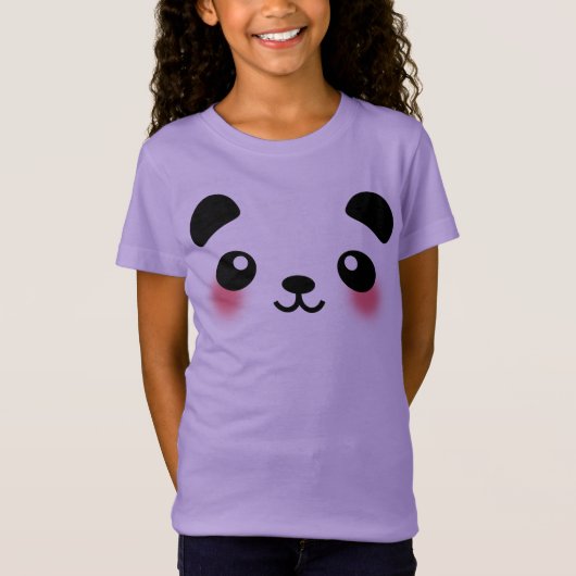 Kawaii Panda Face T-shirt (Voorkant)