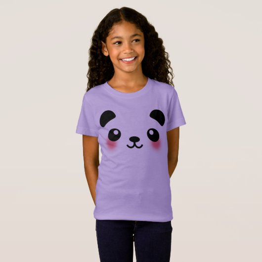 Kawaii Panda Face T-shirt (Voorkant volledig)