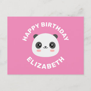 Kawaii Panda Feestdagenkaart