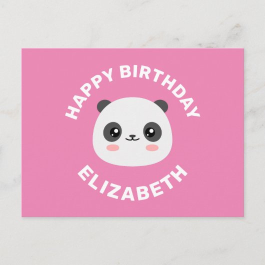 Kawaii Panda Feestdagenkaart (Voorkant)